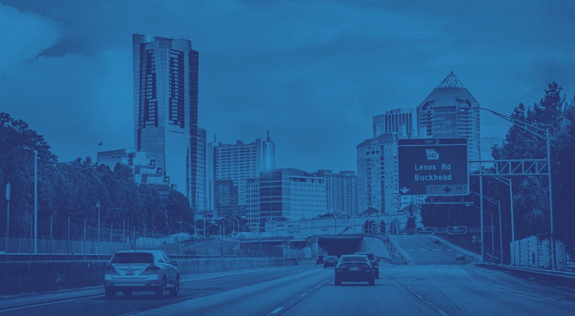 accidente de auto en Atlanta